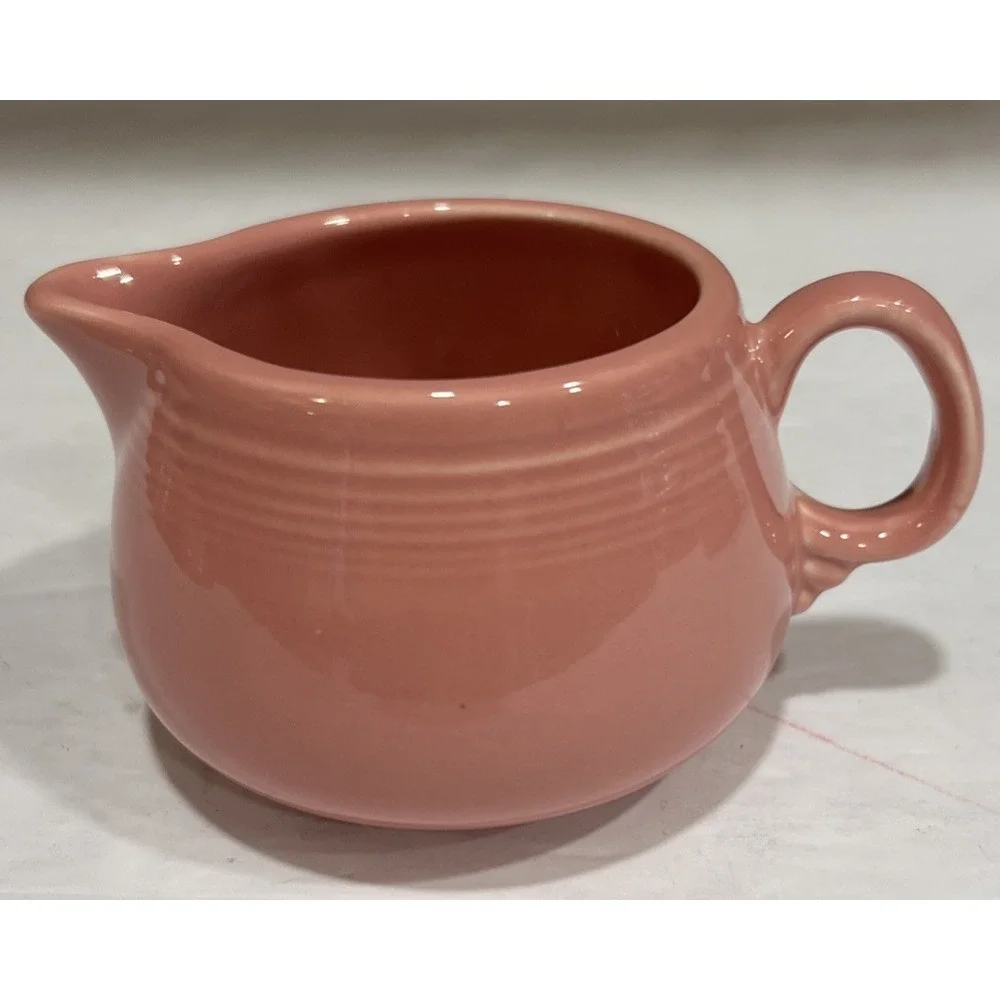 Fiesta HLC Creamer And Sugar Set Lid, Tray Rose Pink Peony Fiestaware‎ 4 Pcs